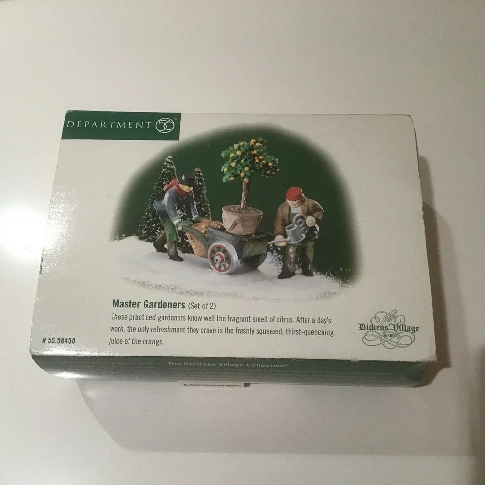 Department 56 Dickens Village Master Gardeners Set of 2 Figurines #58458 w/ box